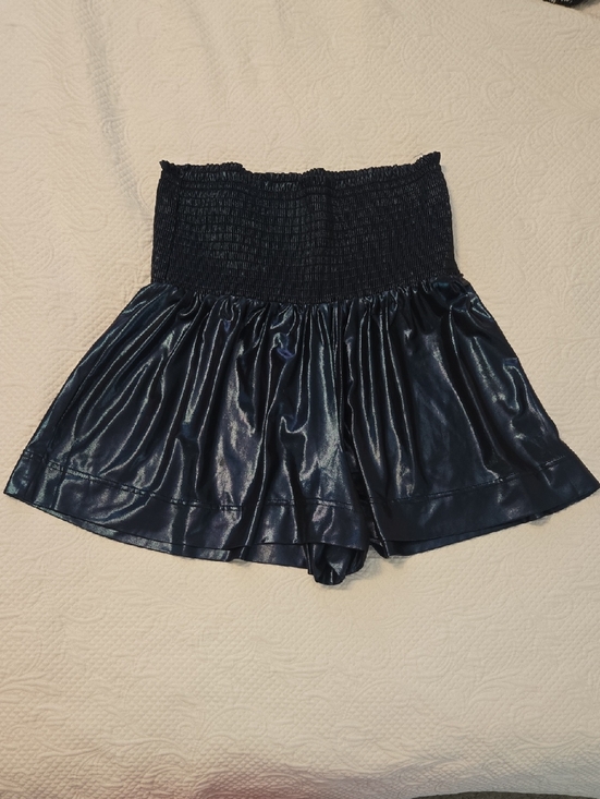 Blueb. collection Pants - Smocked-Waist Satin-Look Navy Women’s Skort